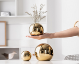 Gold Globe Vase - Set of 3