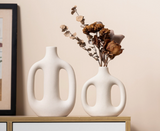 Ceramic Pampas Vases - Set of 2