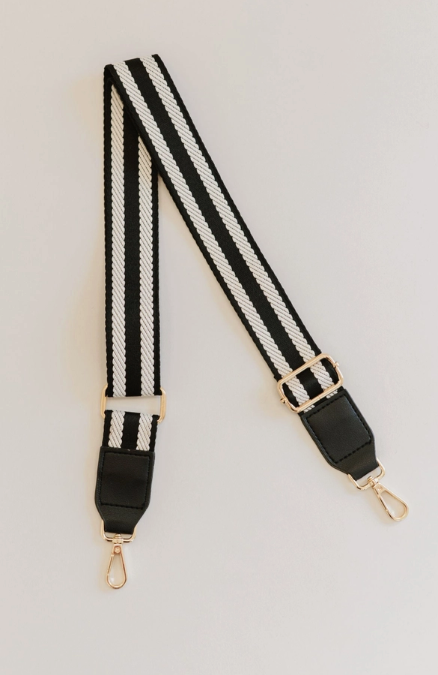 Purse Strap Black White